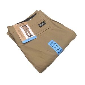 Eddie Bauer Mens 32x32 Khaki Tech Chino Pants NWT, $85 MSRP